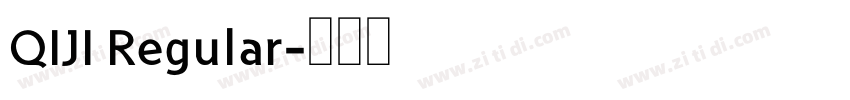QIJI Regular字体转换